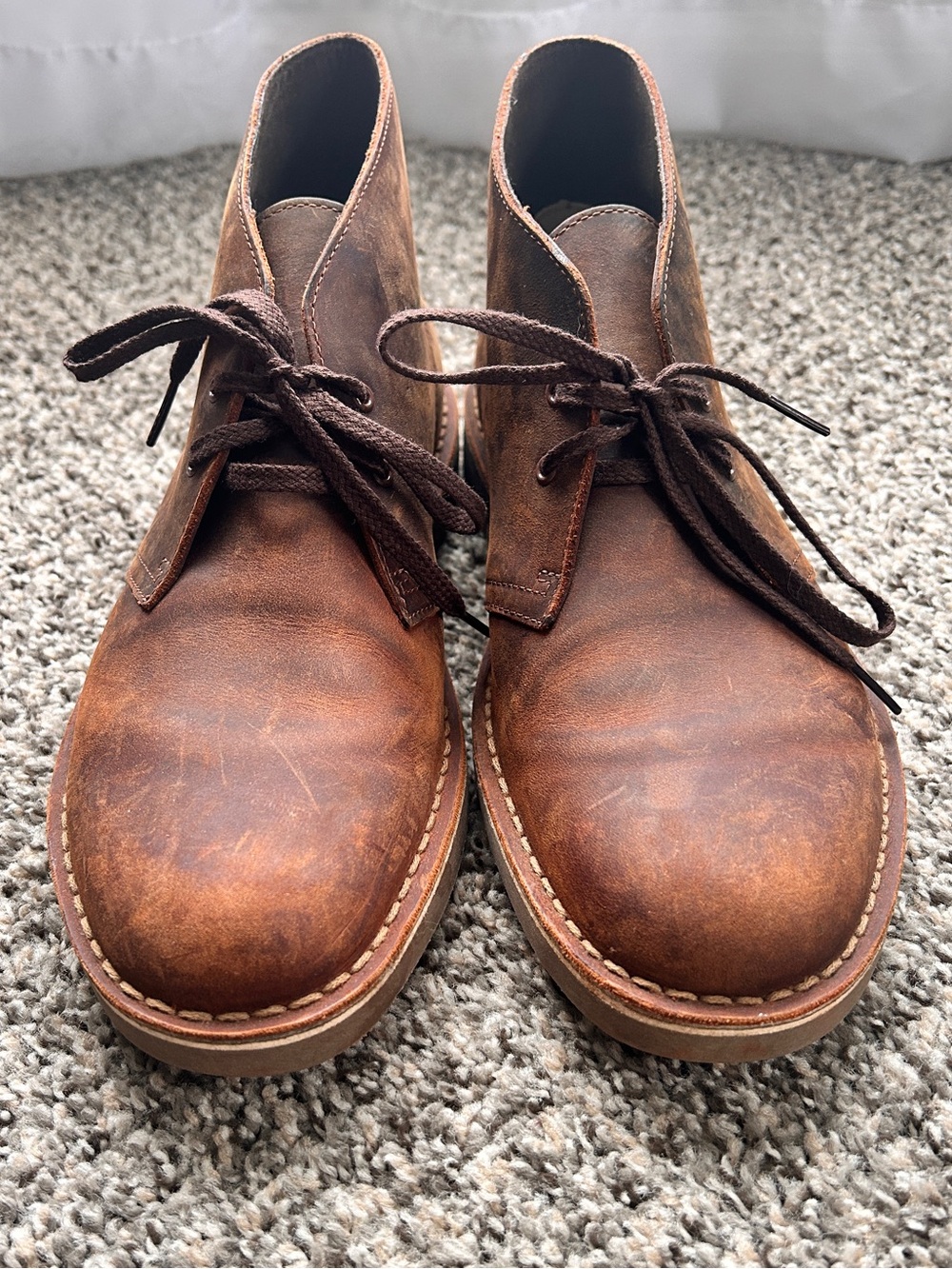 Clarks Men's Rustic Brown Leather Chukka Boots